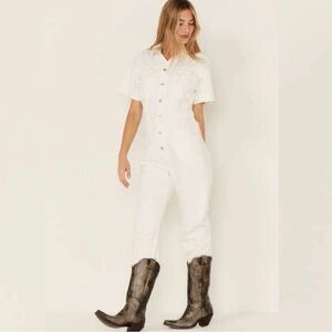 We the Free Free People medium white denim jumper.